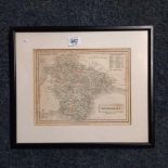 PAIR OF OVAL MINIATURE PAINTINGS, A F/G VINTAGE MAP OF DEVONSHIRE, F/G PANORAMIC PICTURE OVER