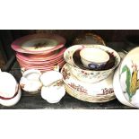 SHELF OF CHINA INCL; PORTMEIRION, ROYAL WORCESTER, COLCLOUGH ETC