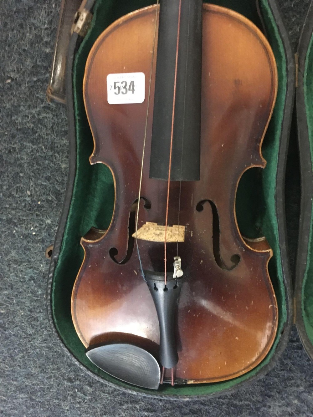 STRIDIVRI VIOLIN ON ORIGINAL CASE & A CASED MANDOLIN WITH BUTTERFLY INLAY A/F - Image 5 of 5