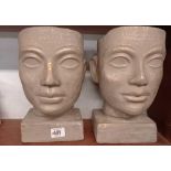 PAIR OF EGYPTIAN BUSTS