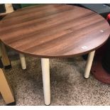 CIRCULAR WOOD EFFECT DINING TABLE