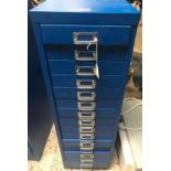 15 DRAWER BLUE FILING CABINET