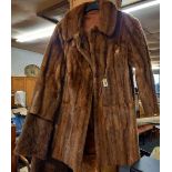 2 MID BROWN FUR COATS (NO MAKERS NAME)