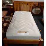 PINE SINGLE BED WITH MATTRESS