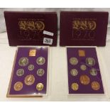 2 X PROOF SETS OF 1970 PRE DECIMAL BRITISH COINAGE