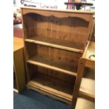 PINE BOOKCASE 4FT HIGH