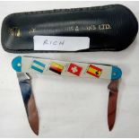 1966 FOOTBALL WORLD CUP PENKNIFE BY JOSEPH ROGERS LTD - SHEFFIELD