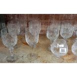 SHELF WITH QTY OF WINE GLASSES