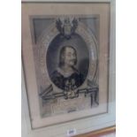 ANTIQUE PORTRAIT ENGRAVING OF JOANNES DE CRANE DATED 1648