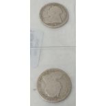 VICTORIAN SILVER SHILLING 1898? & 1900