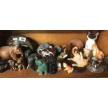 SHELF OF ANIMAL FIGURES