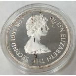 A SILVER PROOF GUERNSEY CROWN 1977