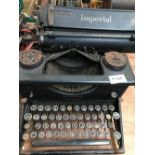 VINTAGE TYPEWRITER AN IMPERIAL WAR FINISH WITH COVER A/F
