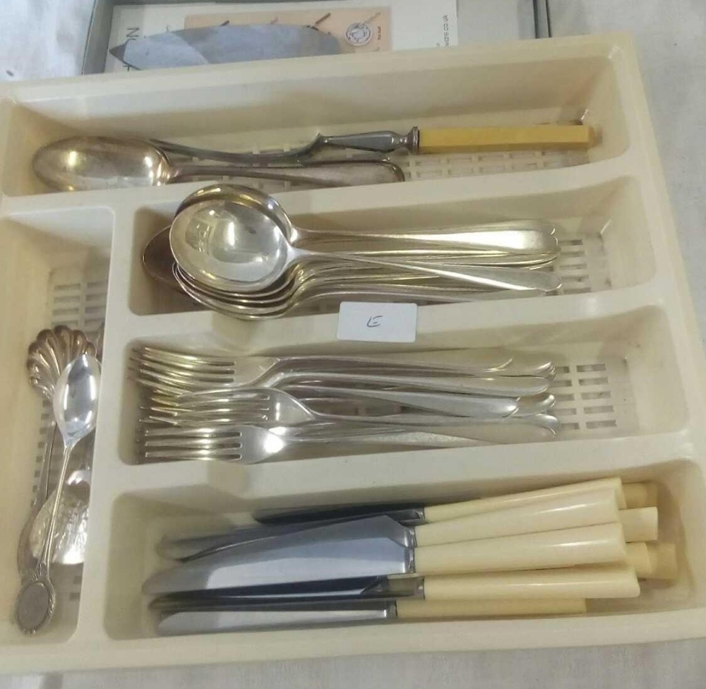 QTY OF PLATED CUTLERY