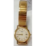 ROTARY GOLD PLATED LADIES WRISTWATCH WITH BRACELET STRAPS