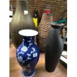 4 VASES & STATUE OF A BALLERINA