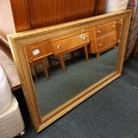 GILT FRAMED BEVELLED EDGE MIRROR 45'' X 29''