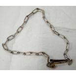 METAL WATCH CHAIN WITH SILVER CLASP