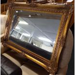 GILT FRAMED BEVELLED EDGE MIRROR 45'' X 33''