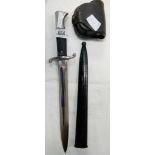 PAUL SEILHEIMEI K98 SOLINGEN BAYONET TOGETHER WITH A LEATHER AMO POUCH