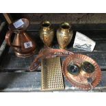 SMALL QTY OF COPPER & BRASS ITEMS