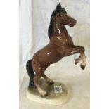 PORCELAIN REARING HORSE MARKED IN GREEN TO BASE BELIEVED TO BE KATXHUTTE NO.59