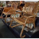 PAIR OF BAMBOO CHAIRS