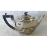 SILVER PLATED TEA POT WITH WOODEN HANDLE