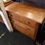 LIGHT OAK CHEST OF 3 DRAWERS 3FT WIDE