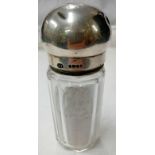VICTORIAN SILVER TOPPED PERFUME BOTTLE