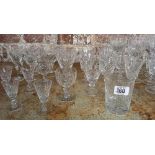 SHELF OF WINE GLASSES & TUMBLERS