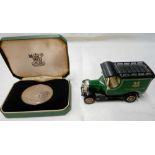 HALLMARKED SILVER NATIONAL TRUST COMMEMORATIVE COIN IN ORIGINAL BOX. SUPERB CONDITION. 26g