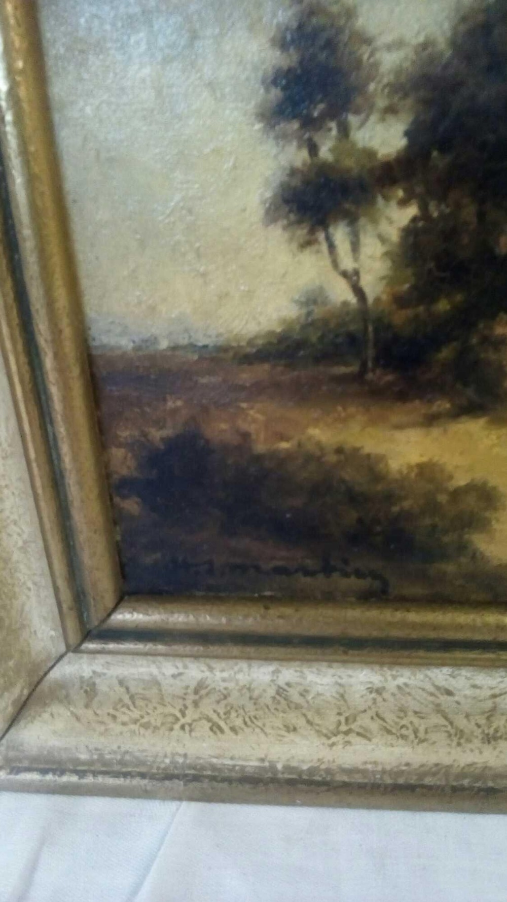 19TH CENTURY OIL ON PANEL, LANDSCAPE, INDISTINCTLY SIGNED - Image 2 of 2