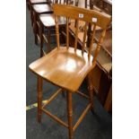 WOODEN SPINDLE BACK BAR STOOL