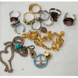 VARIOUS DRESS RINGS ETC