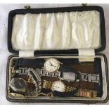 BOX WITH QTY OF LADIES WRIST WATCHES