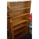 MODERN TEAK BOOKCASE WITH 6 SHELVES