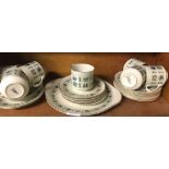 PART ROYAL DOULTON TAPESTRY TEA SERVICE (CUPS, SAUCERS, PLATES)