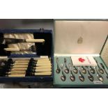 BOXED CAMPERIN COOKERY & CUTLERY SET & 3 BOXED BOXES OF CUTLERY