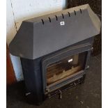 LARGE WOODWARM GLASS FRONTED WOOD BURNING STOVE