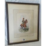 R SIMPKIN, A WATERCOLOUR OF AN OFFICER OF THE 7TH QUEENS HUSSARS, REVIEW ORDER C1905, INSCRIBED IN