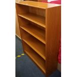 MODERN TEAK BOOKCASE WITH 4 SHELVES