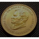 1960 TRUSTEE SAVINGS BANK WEEK COMMEMORATIVE COIN FOR DR. HENRY DUNCAN