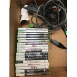 QTY OF XBOX 360 GAMES & CABLES