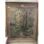4 F/G PRINT, ONE OF HUNTING SCENE & 2 OF DEER'S, 1 IS A TAPESTRY F/G PICTURE