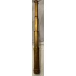 4 PART BRASS EXTENDING TELESCOPE