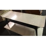 RETRO COFFEE TABLE WITH RETRO TOP & MAGAZINE SHELF (44'' X 15'')