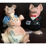 3 WADE NAT WEST PIGGY BANKS