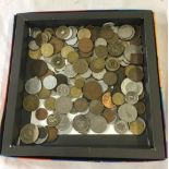 BOX OF MIXED FOREIGN COINS
