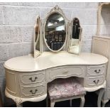 FRENCH STYLE KIDNEY SHAPED DRESSING TABLE